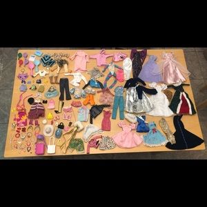 Barbie and Kelly Doll Clothes Dresses Shoes Accessories Purses Used Lot